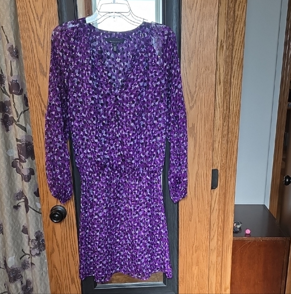 WHBM Purple Blouson Dress